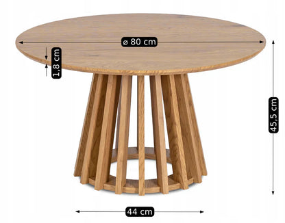 Eichenholz-Rundtisch